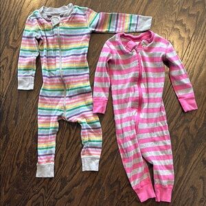 Hanna Andersson Baby Striped 2-Way Zip Sleepers (18-24M)